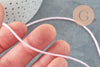 Cordon satiné torsadé rose, cordon pour bijoux,cordon rose scrapbooking,corde décoration, largeur 2mm, x1 mètre G5655