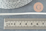 Cordon suédé blanc imitation cuir 4mm, x1 mètre (G0640)