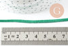 Cordon suédé vert à paillettes imitation cuir4mm, x1 mètre (G1287)