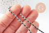 Cordon tressé bleu beige turquoise 2mm, x1 mètre (G10003)