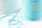 Cordon tressé coton turquoise jaune 2mm, x1 mètre (G9120)