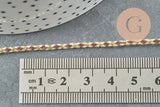 Cordon tressé marron jaune fluo fil doré, cordon pour bijoux,cordon multicolore scrapbooking, x1 mètre (G6211)