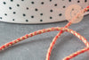 Cordon tressé rouge fil doré 2mm, x1 mètre (G5810)