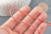 Cordon tressé rouge fil doré 2mm, x1 mètre (G5810)