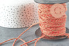 Cordon tressé rouge fil doré 2mm, x1 mètre (G5810)