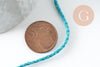 Cordon tressé turquoise et vert 2mm, cordon pour bijoux et scrapbooking, x 1 mètre (G9502)