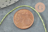 Cordon vert argent, fabrication bijoux,ruban mariage,scrapbooking, largeur 0.8mm, x1 ou x5 ou x10 mètres G3764