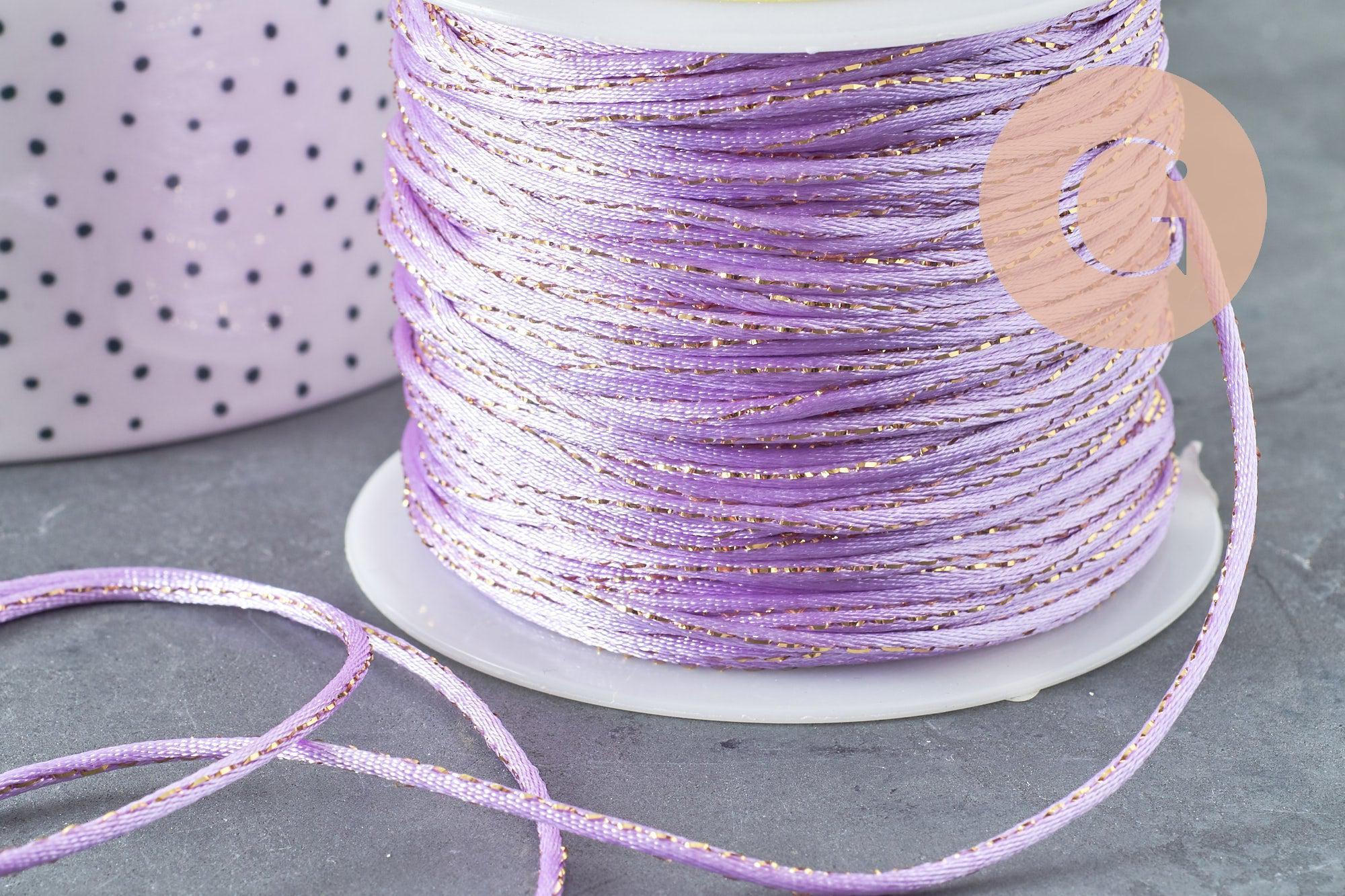 Cordon violet or queue de rat 1.5mm, x1 mètre (G3722)