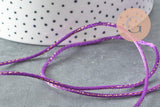 Cordon violet or,ruban mariage, scrapbooking, largeur 1.8mm, x1 mètre G1750