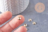 Coupelle perle acier 304 inoxydable doré 6mm, x10 (G4845)