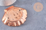 Coupelle présentoir coquillage à bijoux porcelaine blanche ou dorée 100-110mm, x1 (G10329)