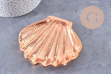 Coupelle présentoir coquillage à bijoux porcelaine blanche ou dorée 100-110mm, x1 (G10329)