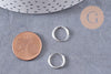 Créoles fine argent 925 massif 12mm, x1 paire (G5410)