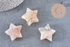 Décorations pour la maison en agate de fleurs de cerisier naturelles, étoiles du nord, x1 G8249