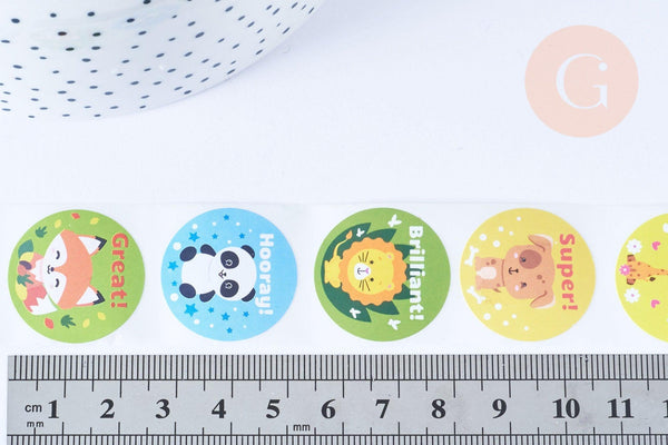 EP -Autocollant encouragements professeur anglais 30mm, x500 (G6637)