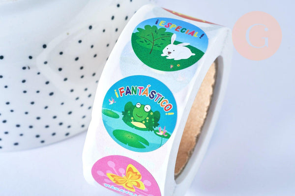 EP-Autocollant encouragements professeur espagnol 25mm, x500 (G5092)