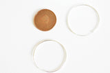 Boucles créoles fine argent 925 massif 30mm, x2 (G1895)
