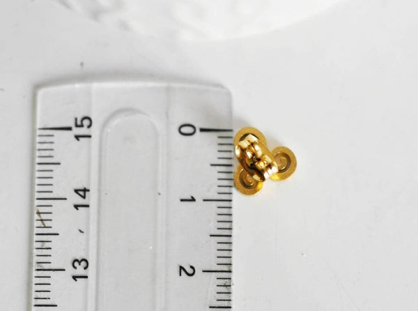 EP Boucles puces acier doré triskel, bijoux doré, création bijoux,triskel,sans nickel,la paire, 9mm, x1 G1719