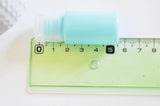 EP Bouteille plastique bleu, bouteille métal,emballage cosmétique, flacon cosmétique,cosmétique maison, contenant avion,5.7x2.3cm,10ml,G3067