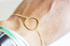 EP Bracelet cercle acier doré 14k 19cm, x1 (G2906)