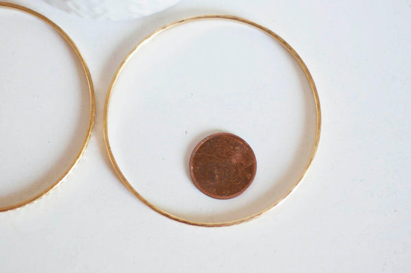 EP Bracelet jonc gravé acier doré 66mm, x1 (G3066)