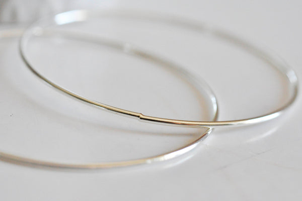 EP Bracelet jonc laiton Plaqué argent 925 70mm, x1 (G1847)