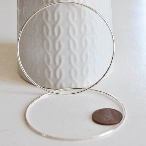 EP Bracelet jonc laiton Plaqué argent 925 70mm, x1 (G1847)