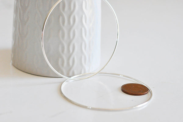 EP Bracelet jonc laiton Plaqué argent 925 70mm, x1 (G1847)