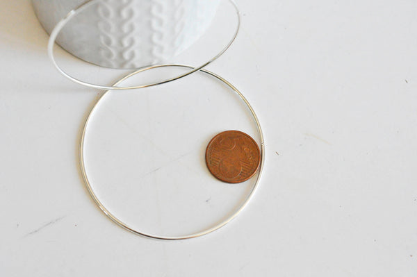 EP Bracelet jonc laiton Plaqué argent 925 70mm, x1 (G1847)