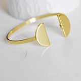 EP-Bracelet jonc réglable demi-cercle 14k, laiton doré 14K,bracelet géométrique,fabrication bijoux, bracelet doré, 64mm G6608