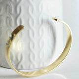 EP Bracelet jonc réglable doré 16k, fournitures créatives, laiton doré, bracelet original, fabrication bijoux, bracelet doré, 66mm-G1781