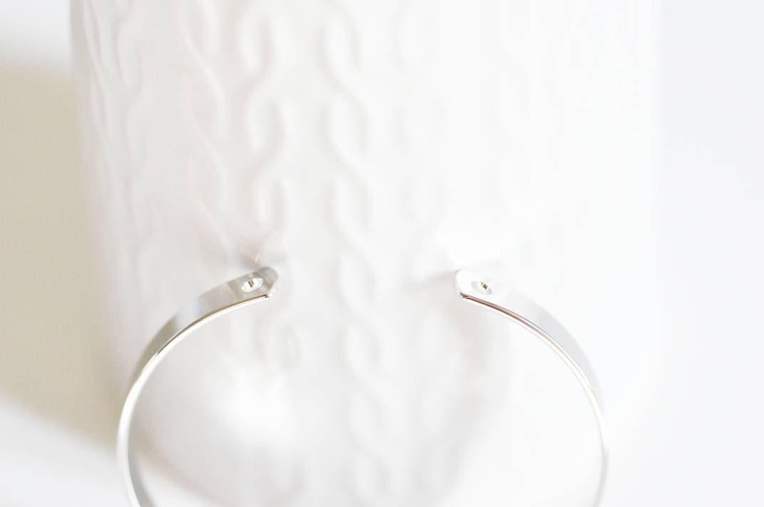 EP Bracelet jonc réglable finition or blanc 56mm, x1 (G3011)