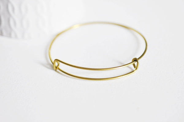 EP-Bracelet jonc réglable laiton brut 65mm, x1 (G1902)