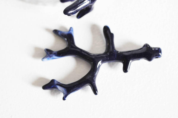 EP Branche corail bleu, fournitures créatives, perles corail,corail de synthèse, fabrication bijoux,perle acrylique, x 2,61mm-G1877