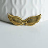 EP Breloque lunettes laiton, fournitures pour bijoux, breloques laiton brut , breloque bijoux,masque, l'unite, 33mm-G1505