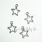 EP Breloques étoiles argentées,Breloque argent tibétain,argent tibétain, breloque argent, création bijoux,12mm, x 5,G2369