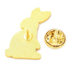 EP-Broche pins lapin motif végétal doré émail,broche dorée, décoration veste, 30x23mm,x1 G5546