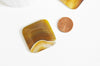 EP Cabochon carré agate jaune, cabochon pierre Bijou pierre naturelle, cabochon agate naturelle,39mm x1 G5058