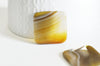 EP Cabochon carré agate jaune, cabochon pierre Bijou pierre naturelle, cabochon agate naturelle,39mm x1 G5058