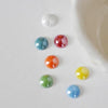 EP Cabochon dôme rond verre irisé,fournitures créatives, cabochon rond, cabochon céramique fait main, 9mm, x 10- 20 ou 50 pièces-G120