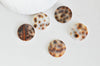 EP Cabochon rond nacre léopard, fournitures créatives, cabochon nacre, création bijoux, cabochon coquillage, nacre naturelle,18mm, les 10-G846
