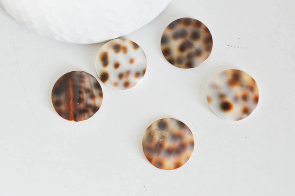 EP Cabochon rond nacre léopard, fournitures créatives, cabochon nacre, création bijoux, cabochon coquillage, nacre naturelle,18mm, les 10-G846