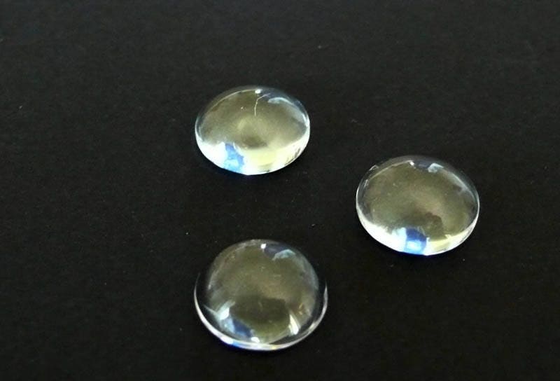 EP Cabochon rond verre transparent 12mm, fournitures créatives, cabochon verre, médaillon verre, création bijoux, G280
