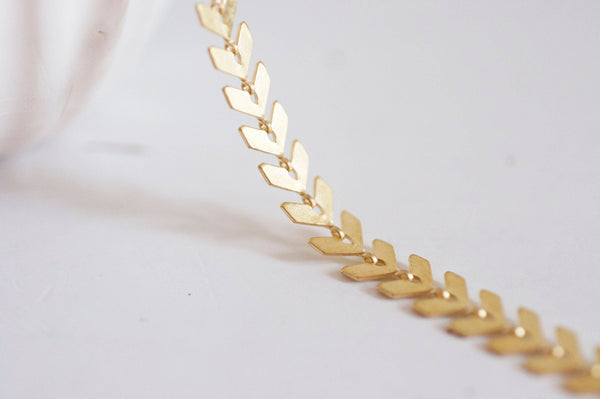 EP Chaine chevron laiton doré mat, fourniture créative, chaine bijou, création bijoux,chaine fantaisie,sans nickel, grossiste,7.5mm, 100 cm-G27