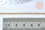 EP Chaine complète acier dorée 14k 2mm,45cm, x1 G3646