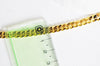EP Chaine complète acier dorée 14k gourmette 5mm/91cm, x1 (G2446)