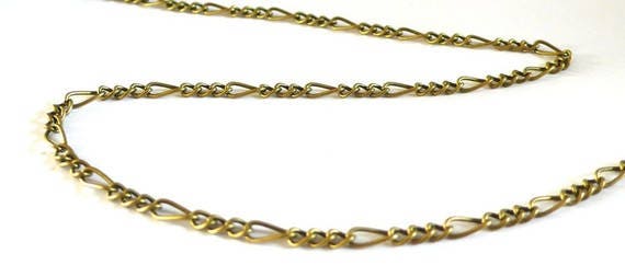 EP Chaine figaro bronze,chaine bijou, création bijoux, grossiste chaine, creation bijoux, chaîne bronze, 3mm,5 mètres-G2074