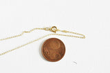 EP Chaine fine dorée gold-filled 14K, fchaine collier, création bijoux, chaine complète,chaine plaqué or,1.5 mm, 41cm-G1155