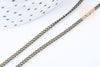 EP Chaine plate laiton bronze 3.7mm, maille non soudée, fournitures pour création de bijoux bronze, la bobine de 92m G6938