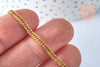 EP Collier avec fermoir acier dorée 14k maille plate 2.8mm/50cm, x1 G1176